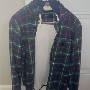 Vintage Polo Ralph Lauren thermal lined heavyweight flannel shirt jacket Large